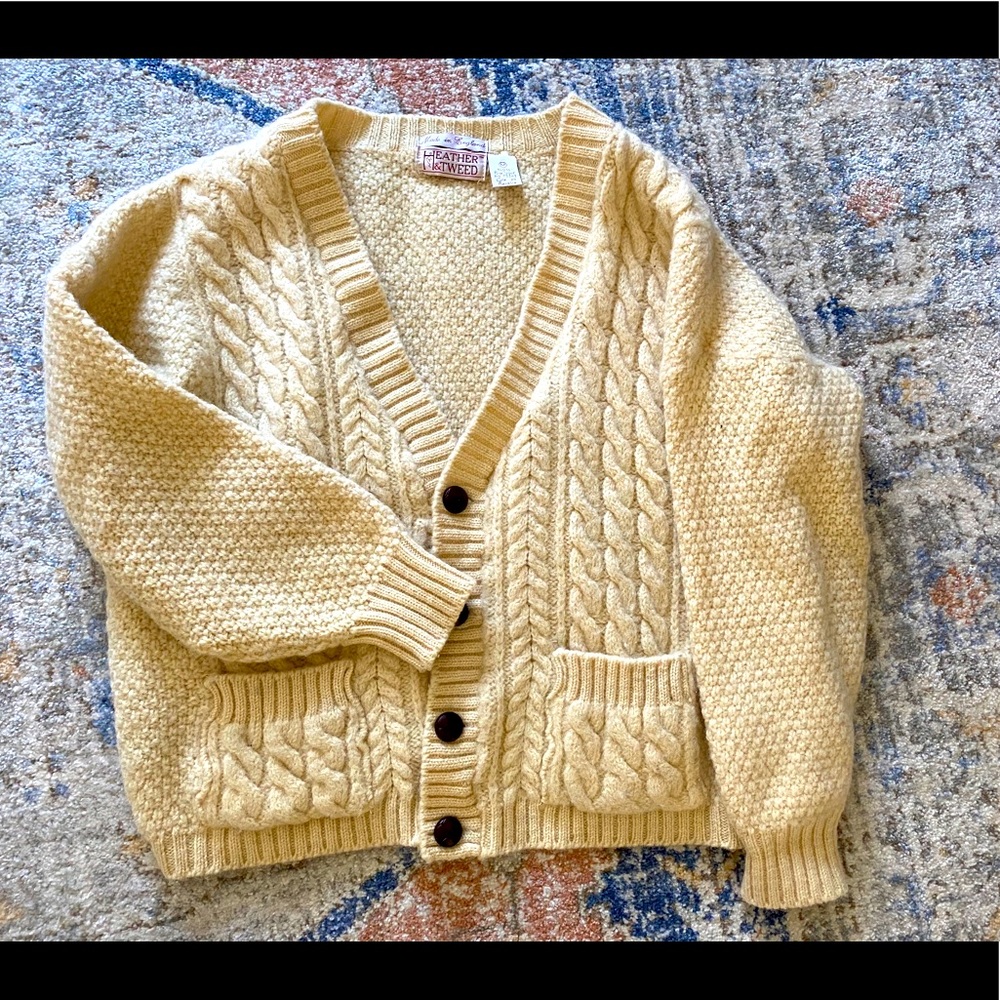 VINTAGE Fisherman’s Wool Cardigan Sweater